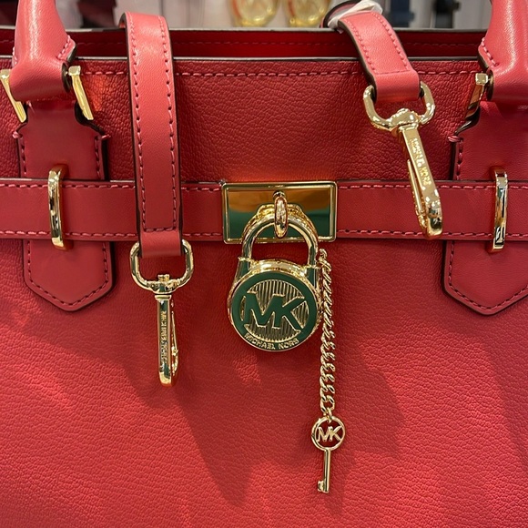 MICHAEL KORS HAMILTON MEDIUM SATCHEL 
 COLOR: LIGHT BERRY SHERBET 
NWT - Picture 13 of 16